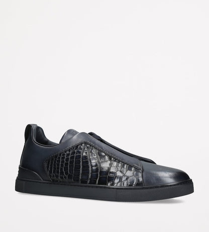 Zegna Triple Stitch Sneakers "Black"