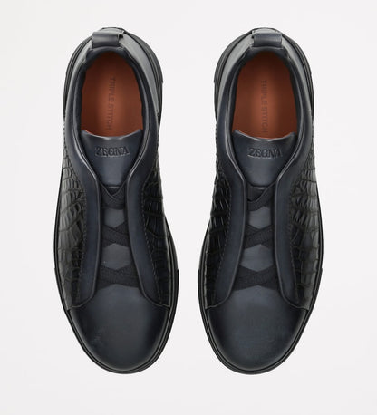 Zegna Triple Stitch Sneakers "Black"