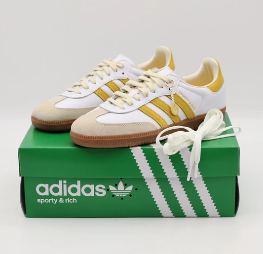 Adidas x Sporty & Rich Samba OG Sneakers "White/Gold"