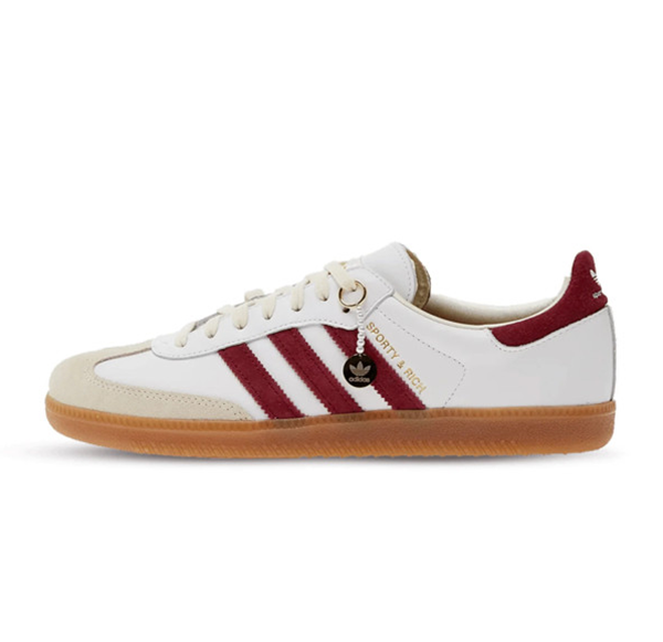 Adidas x Sporty & Rich Samba OG Sneakers "White/ Burgundy"