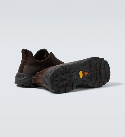 ZEGNA Triple Stitch Monte Sneakers "Dark Brown"