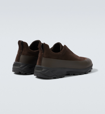 ZEGNA Triple Stitch Monte Sneakers "Dark Brown"