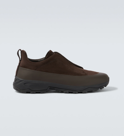 ZEGNA Triple Stitch Monte Sneakers "Dark Brown"