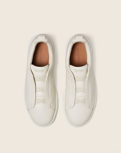 ZEGNA Triple Stitch Monte Sneakers "White"