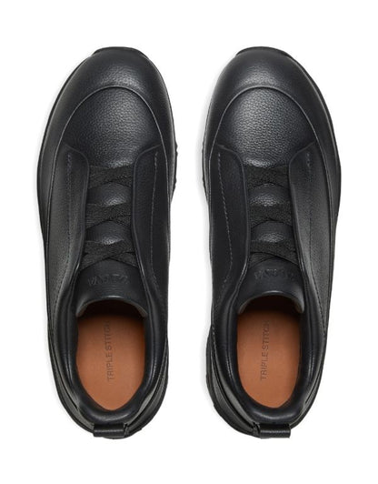 ZEGNA Triple Stitch Monte Sneakers "Black"