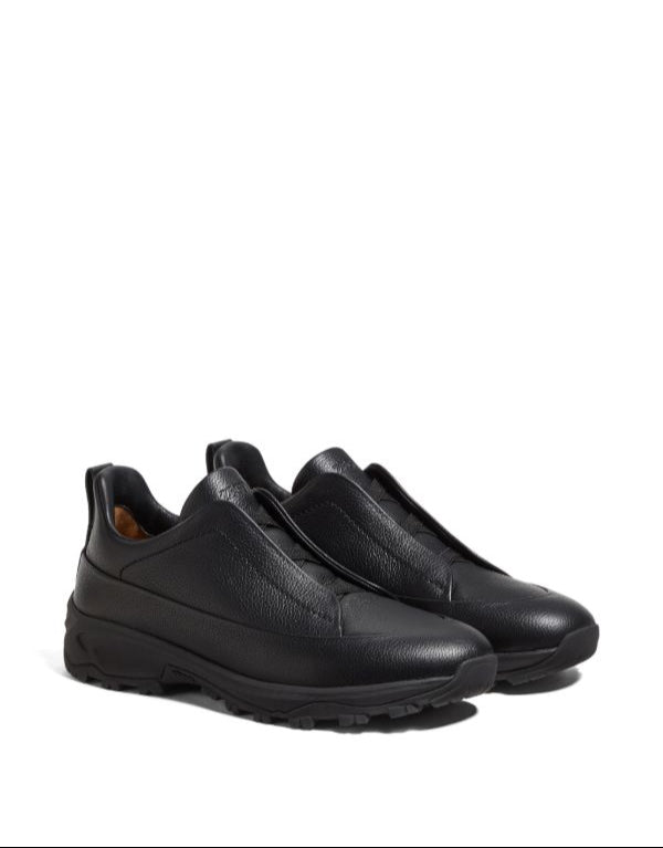 ZEGNA Triple Stitch Monte Sneakers "Black"