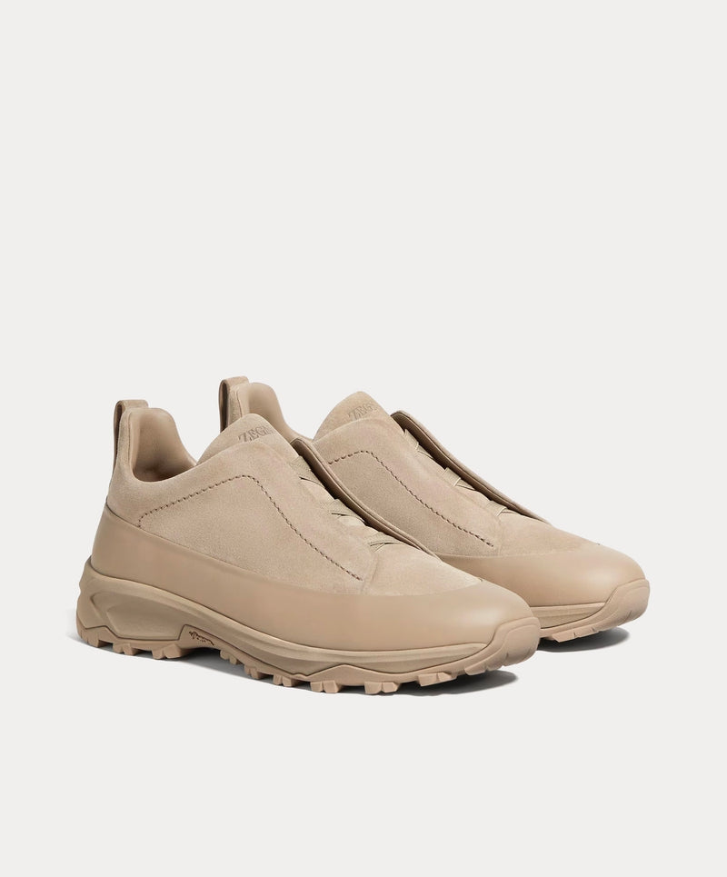 ZEGNA Triple Stitch Monte Sneakers "Taupe"