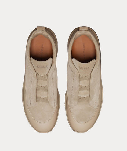ZEGNA Triple Stitch Monte Sneakers "Taupe"