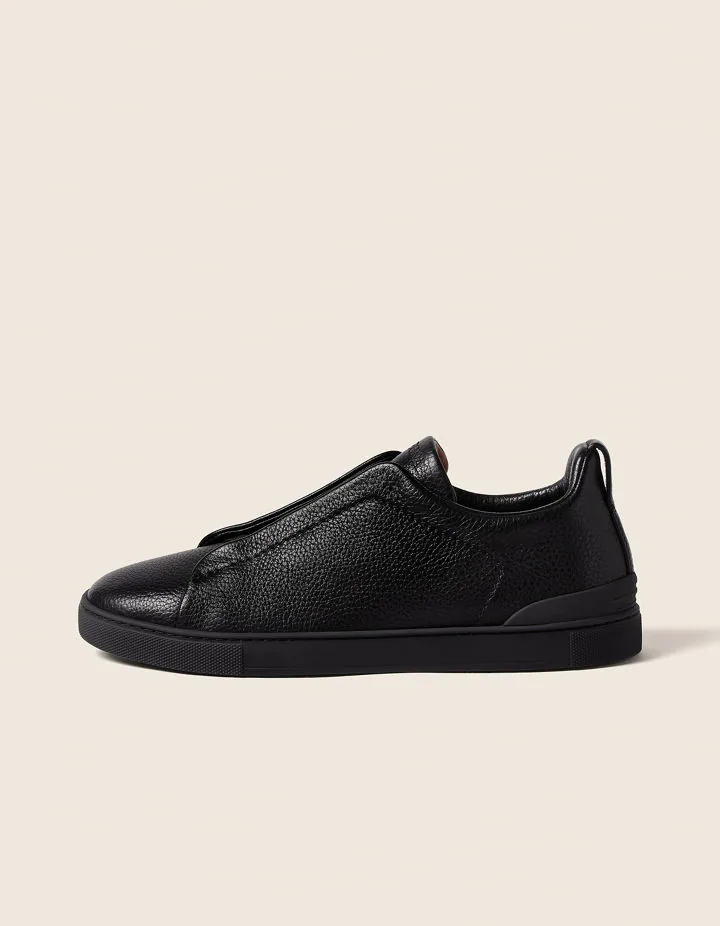 Zegna Triple Stitch Sneakers "Black"