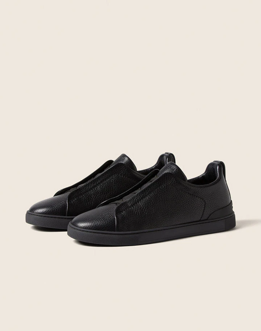 Zegna Triple Stitch Sneakers "Black"