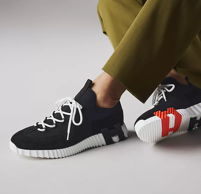 Hermès Lift slip-on Sneakers "Black/white"