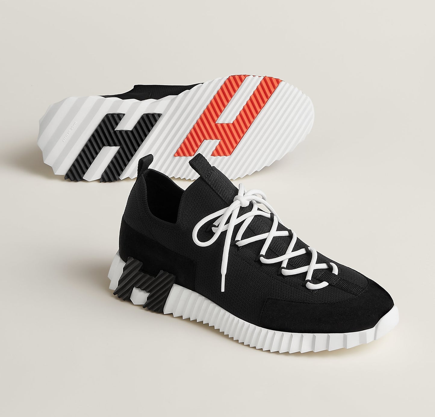 Hermès Lift slip-on Sneakers "Black/white"