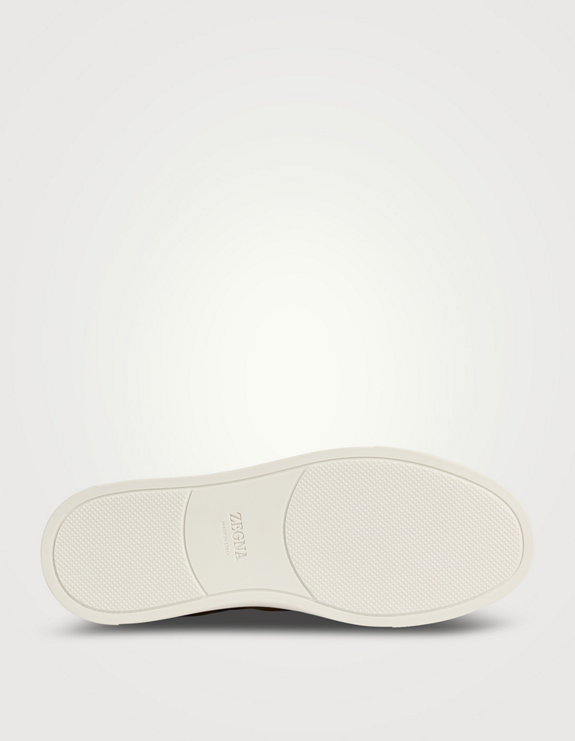 ZEGNA Triple Stitch SECONDSKIN sneakers "Brown/ White"