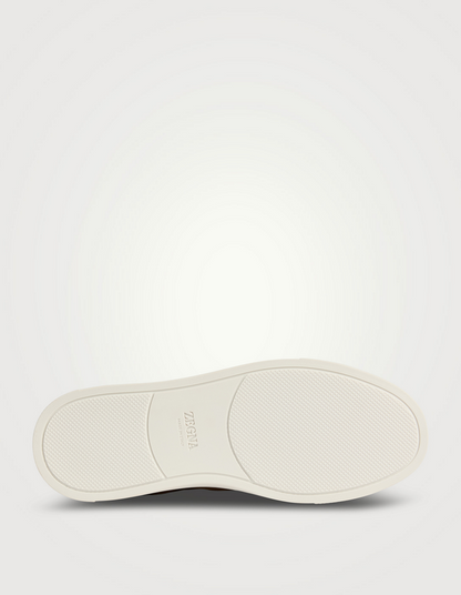 ZEGNA Triple Stitch SECONDSKIN sneakers "Brown/ White"