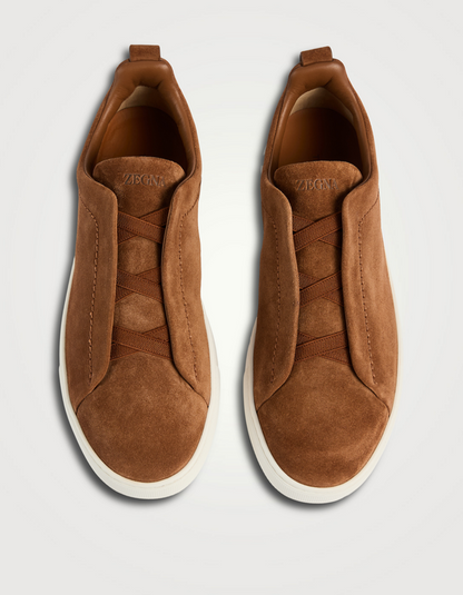 ZEGNA Triple Stitch SECONDSKIN sneakers "Brown/ White"