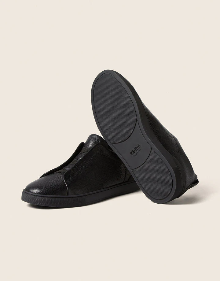 Zegna Triple Stitch Sneakers "Black"