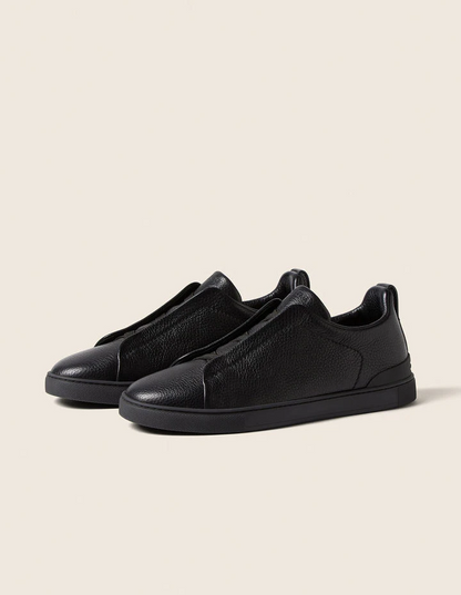 Zegna Triple Stitch Sneakers "Black"