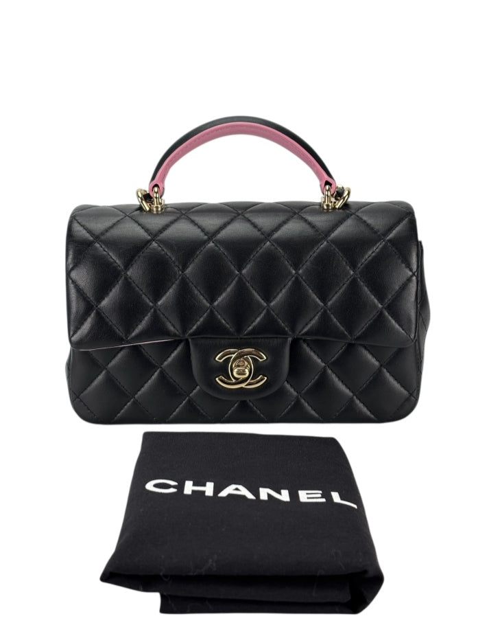 Chanel 23P Mini Rectangular Flap Bag "Black"
