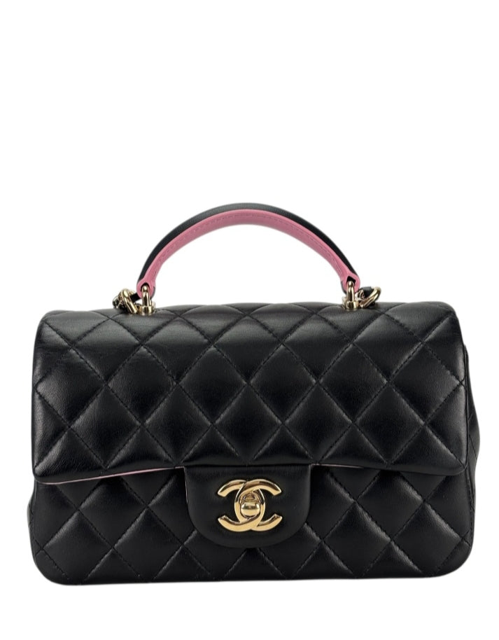 Chanel 23P Mini Rectangular Flap Bag "Black"