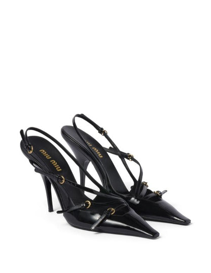 Miu Miu patent leather slingback pumps "Black"