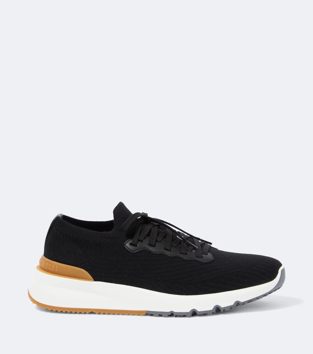 Brunello Cucinelli Men’s Stretch Knit Runner Sneakers "Black"
