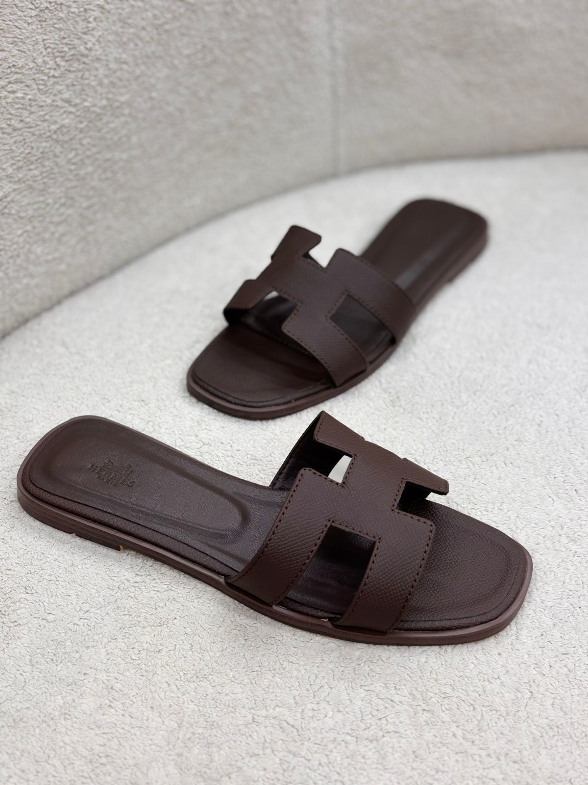 Hermès Oran Sandal "Dark Brown"