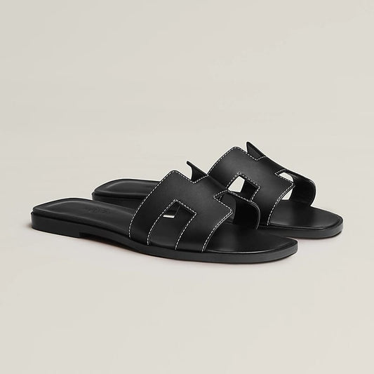 Hermès Oran Sandal "Black"