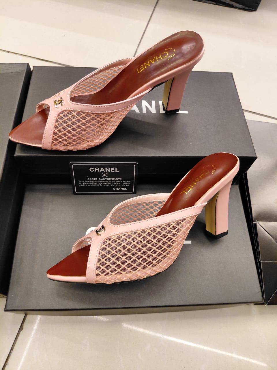 Chanel Coco Beach  Mules "Light Pink"