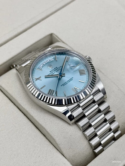 Rolex Day-Date 40
 "White Gold — Ice Blue Dial"