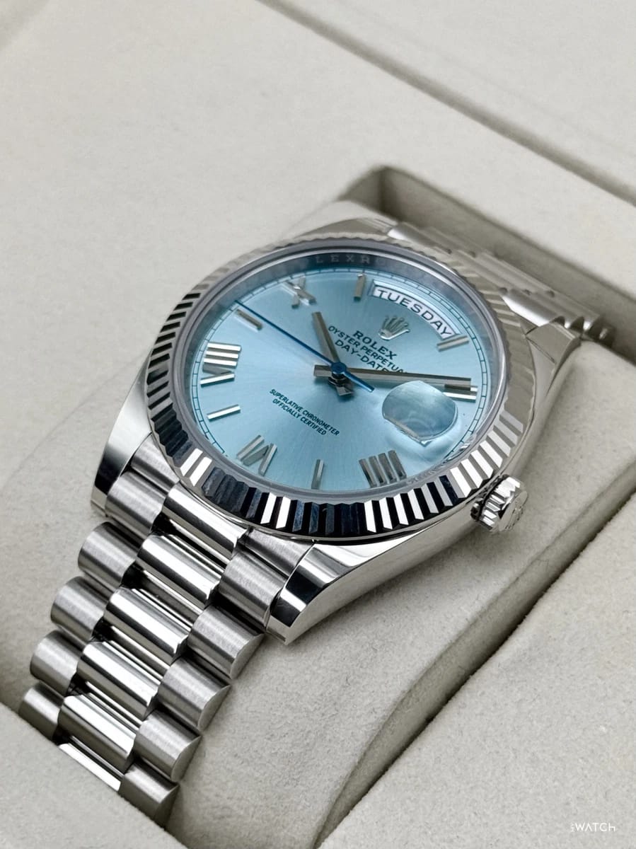 Rolex Day-Date 40
 "White Gold — Ice Blue Dial"