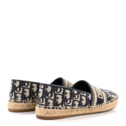 Christian Dior Oblique Espadrilles — "Navy Blue & Beige"