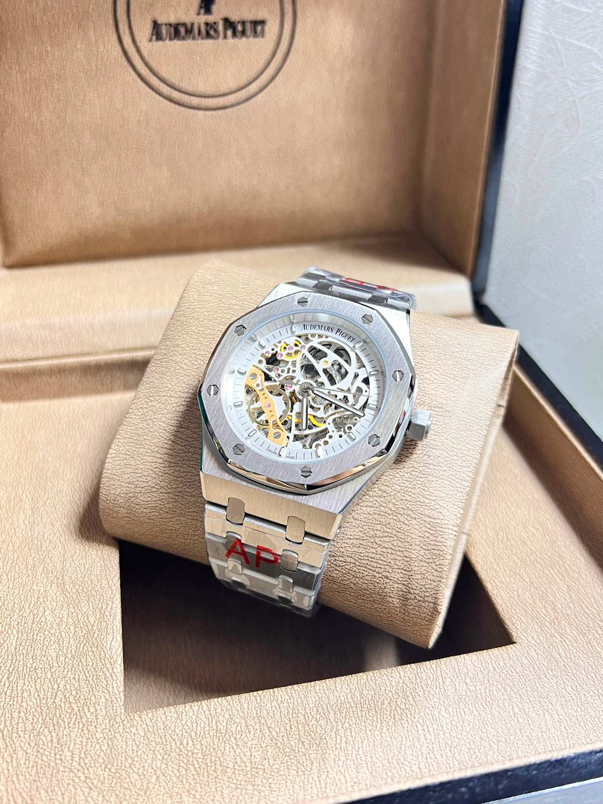 "Audemars Piguet Royal Oak Skeleton — White/Silver Dial (steel)"