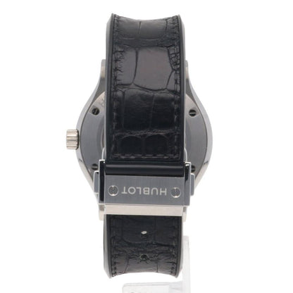 Hublot Classic Fusion — Black Dial (steel, black leather strap)