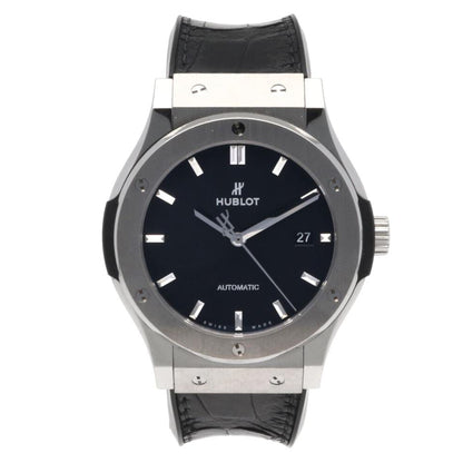 Hublot Classic Fusion — Black Dial (steel, black leather strap)