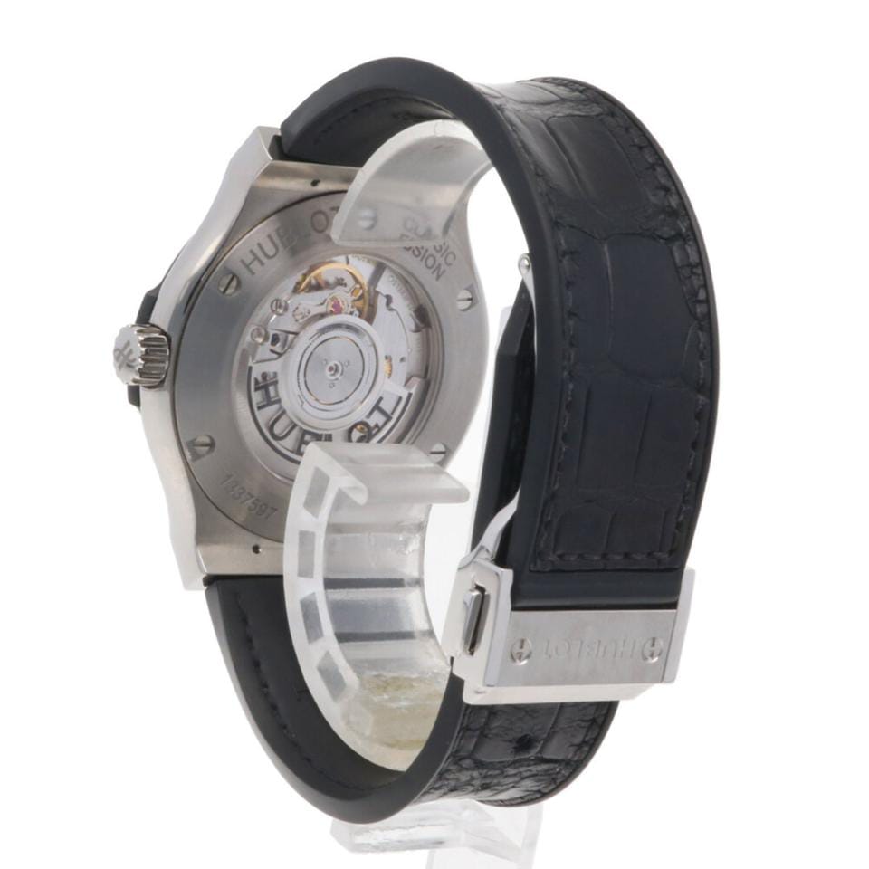 Hublot Classic Fusion — Black Dial (steel, black leather strap)