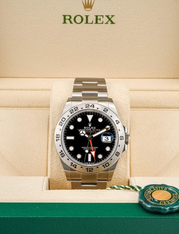 "Rolex Explorer II – Black Dial (Steel)"