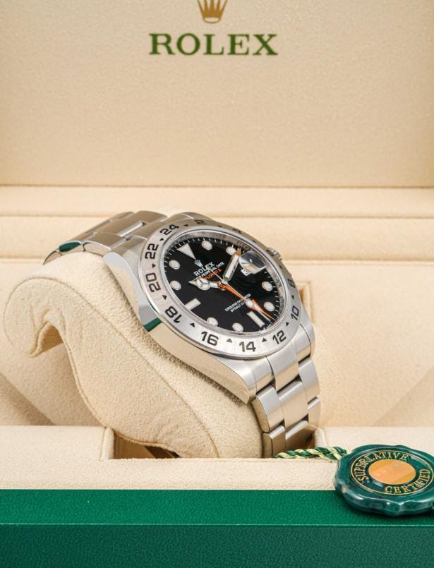 "Rolex Explorer II – Black Dial (Steel)"