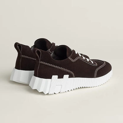 Hermès "Next" Sneaker — Café (Brown Suede)