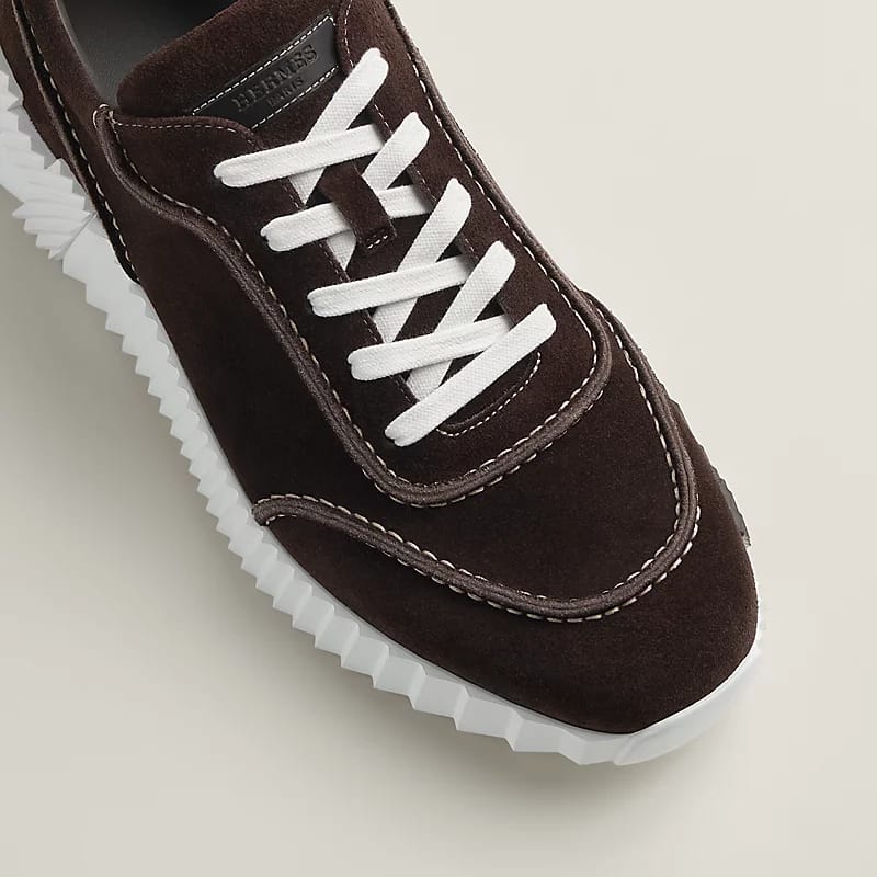 Hermès "Next" Sneaker — Café (Brown Suede)
