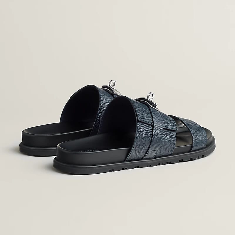 Hermès "Jackson" Sandal — Navy Blue