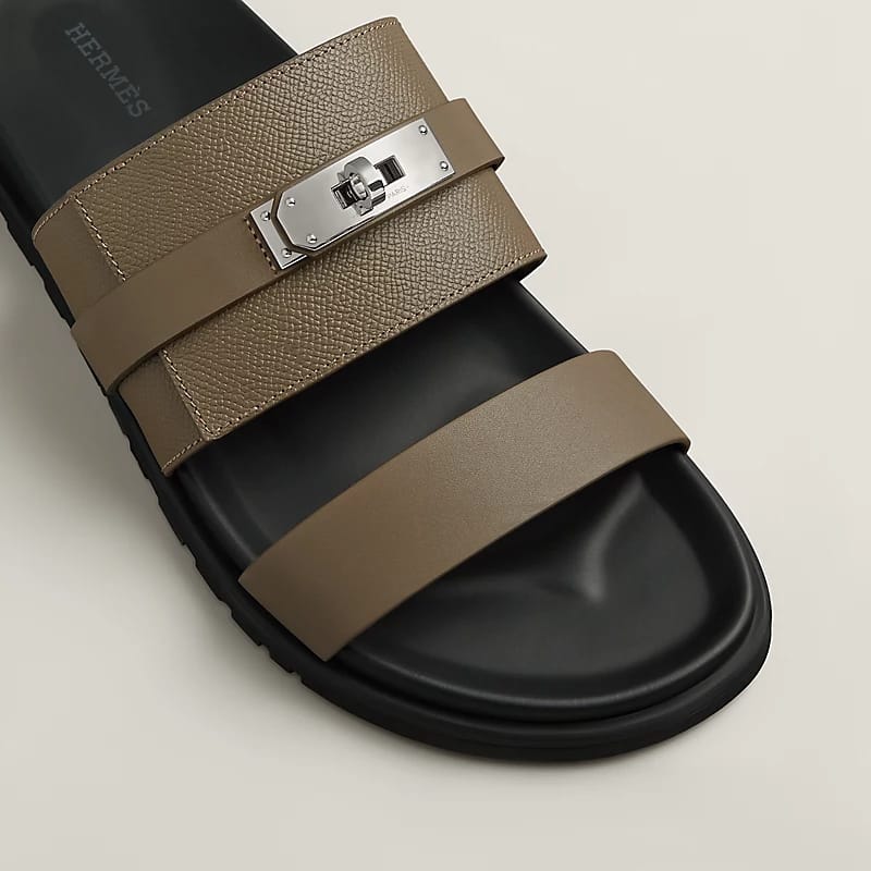 Hermès "Jackson" Sandal — Taupe