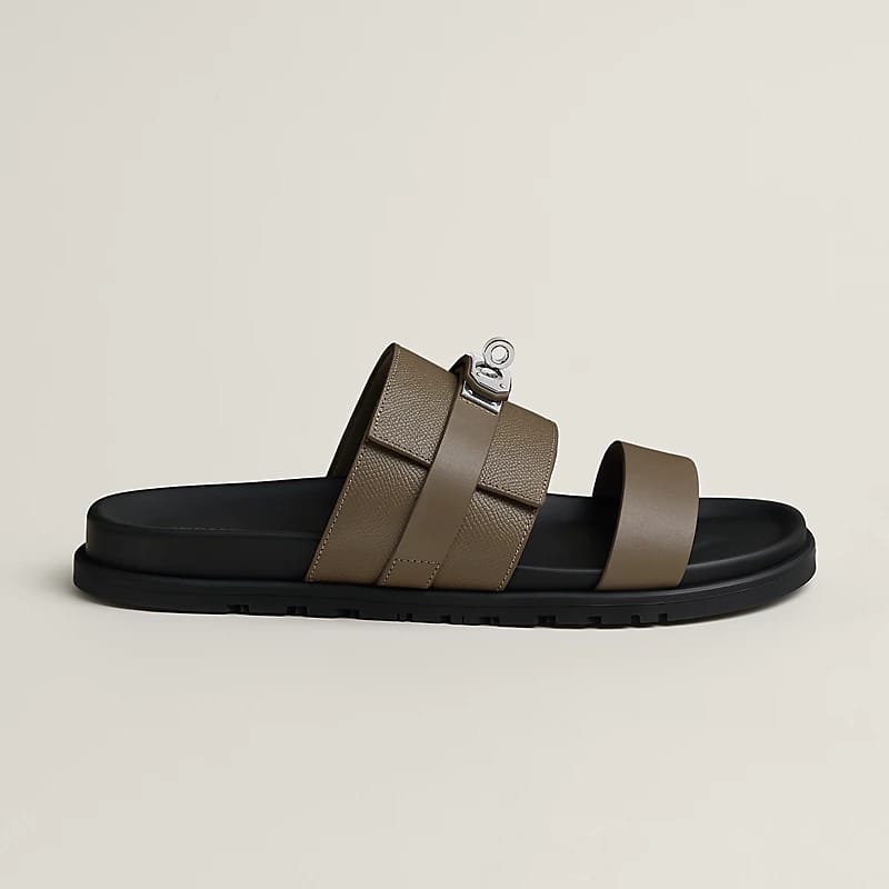 Hermès "Jackson" Sandal — Taupe