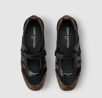 Louis Vuitton Runner Sneaker Mary Jane – Black/Brown Monogram