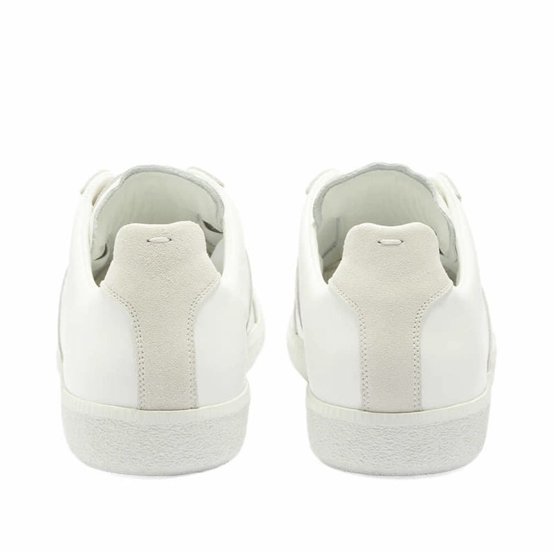 MAISON MARGIELA Retro Low-Top Suede Panel Sneakers  "White/Cream"