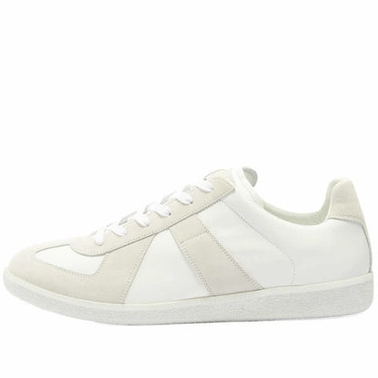 MAISON MARGIELA Retro Low-Top Suede Panel Sneakers  "White/Cream"