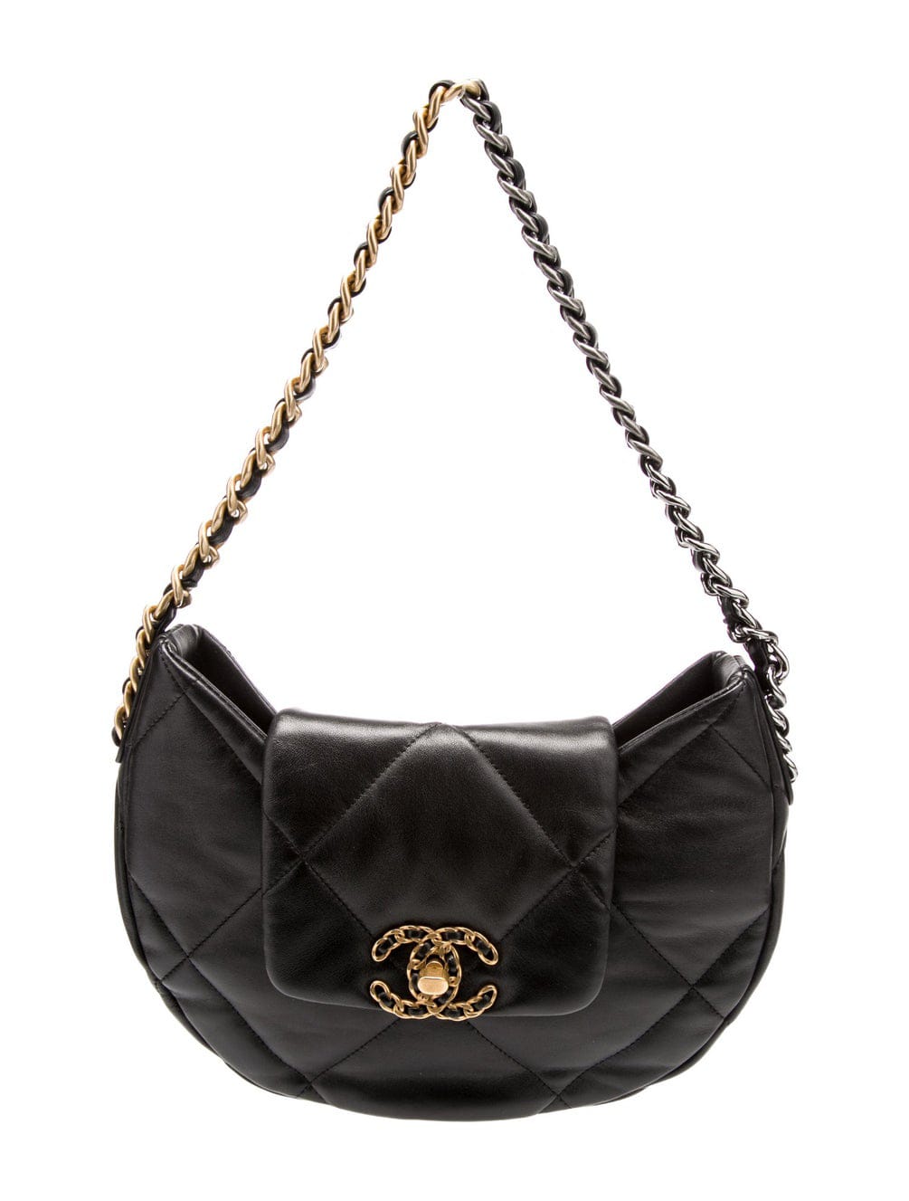 Chanel 19 Quilted Leather Hobo Bag – Black with Mixed-Tone Hardware