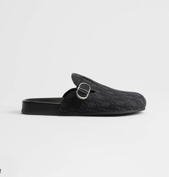 Dior Oblique Jacquard Clog Mules – Black