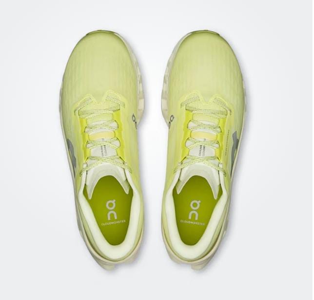 On Cloud Cushioned Running Sneakers "Lime Yellow"