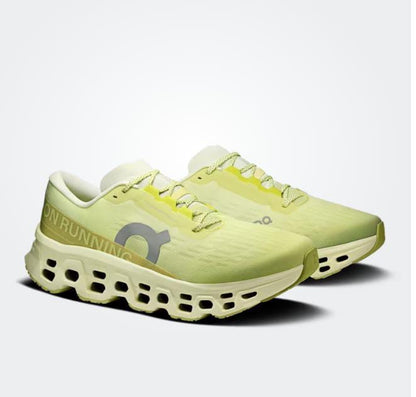 On Cloud Cushioned Running Sneakers "Lime Yellow"