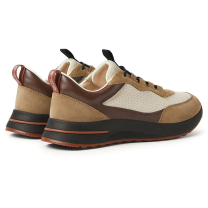 Loro Piana Week-End Walk "Tan" Suede and "Cream" Mesh Sneakers